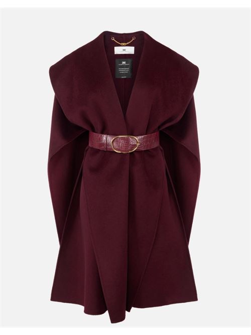 CAPE COAT ELISABETTA FRANCHI | CP67D56E2EA4 Merlot